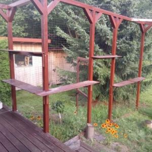 SYSTEM PÓŁEK NA DREWNIANEJ WOLIERZE