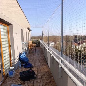 OCHRONA TARASU DLA KOTA Z ZADASZENIEM Z SIATKI - POZNAŃ